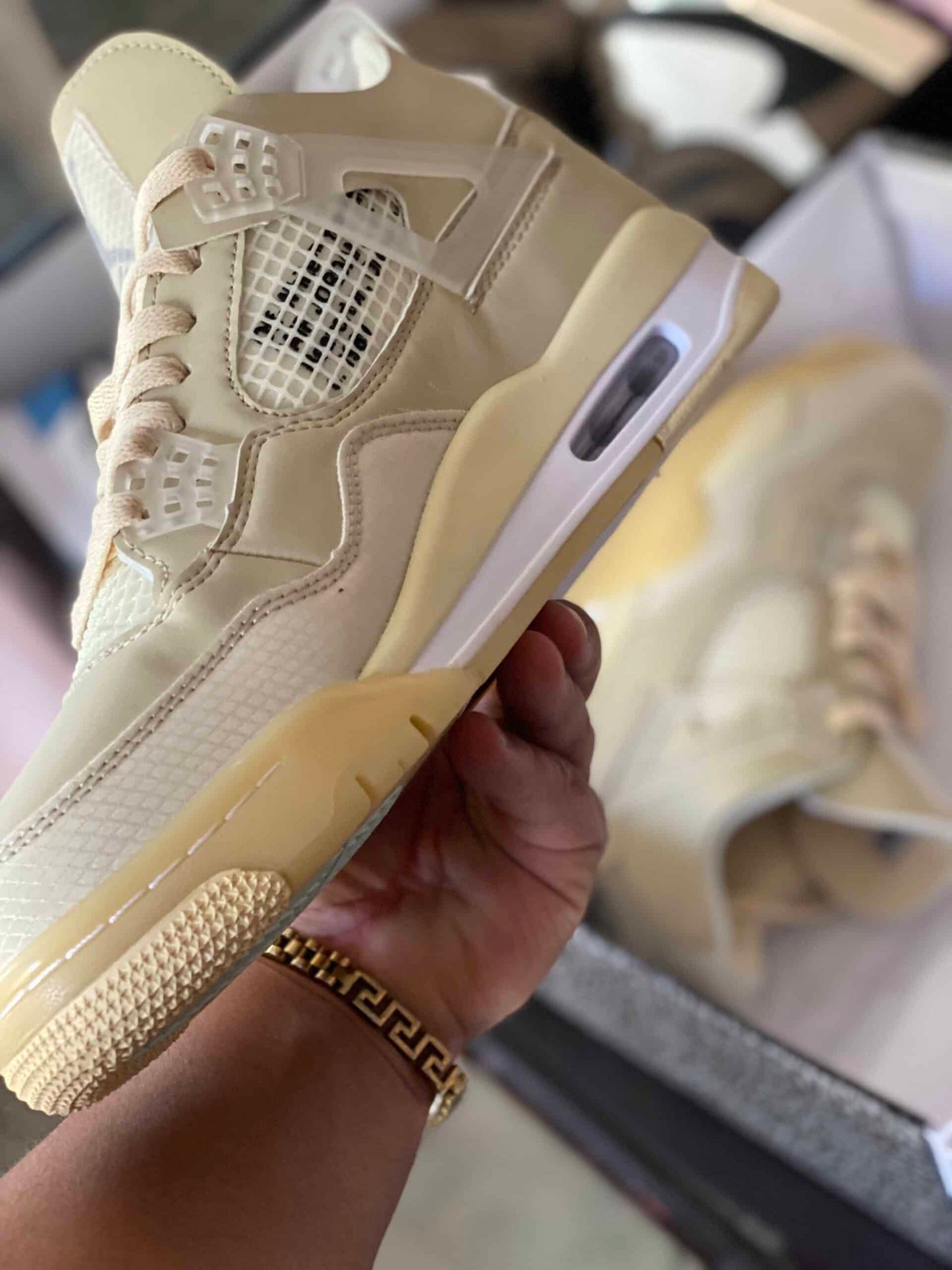 Jordan 4 Off White Sail