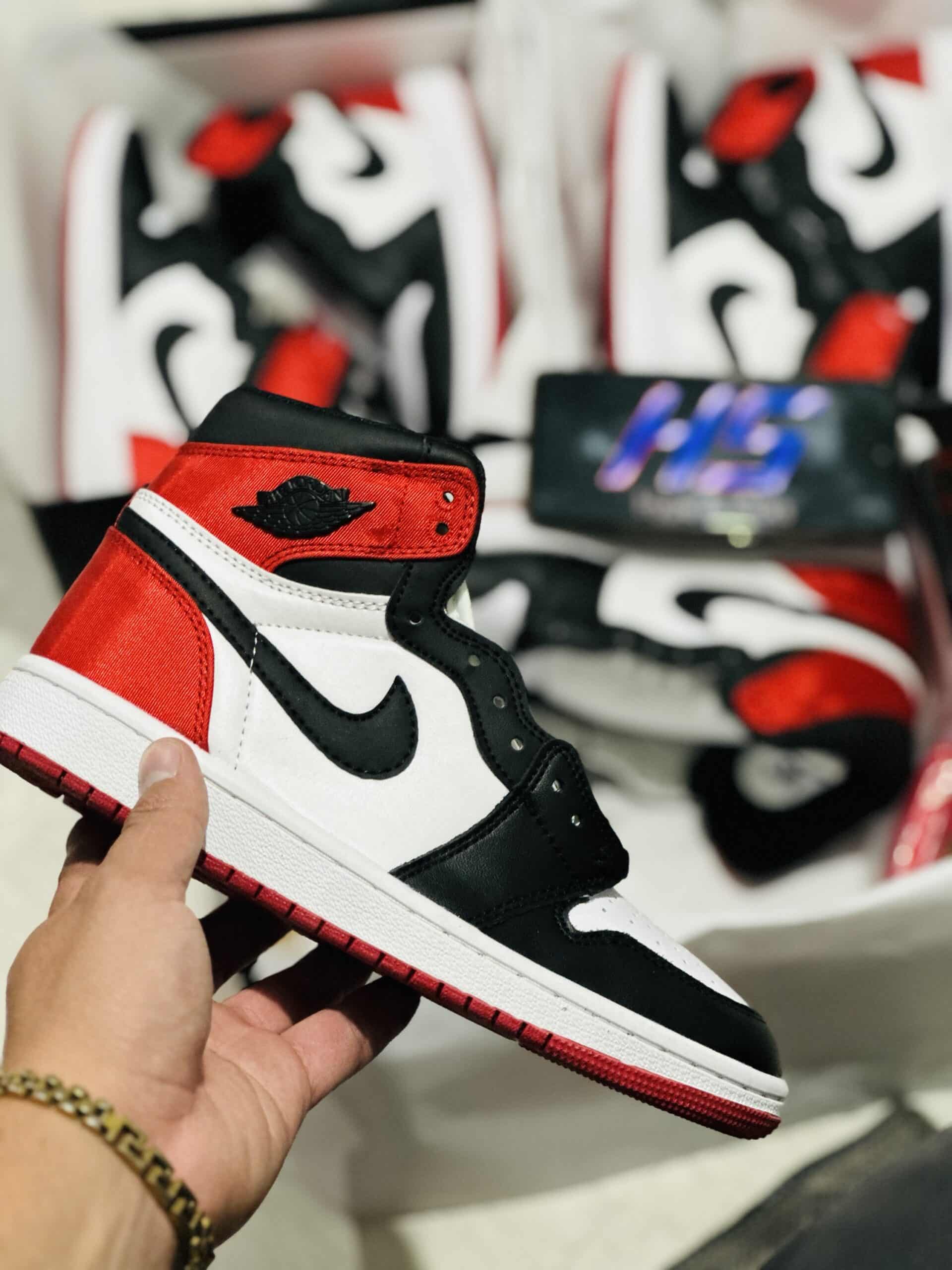 Jordan 1 Black Toe Satin