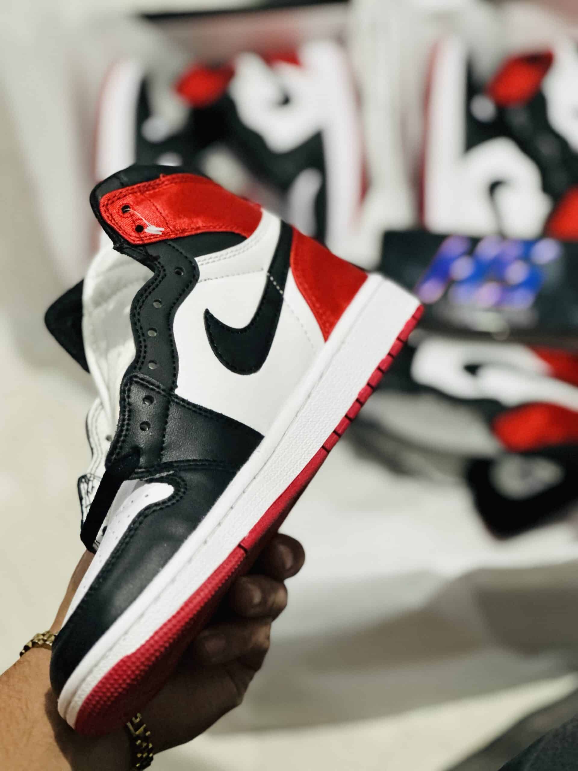 Jordan 1 Black Toe Satin