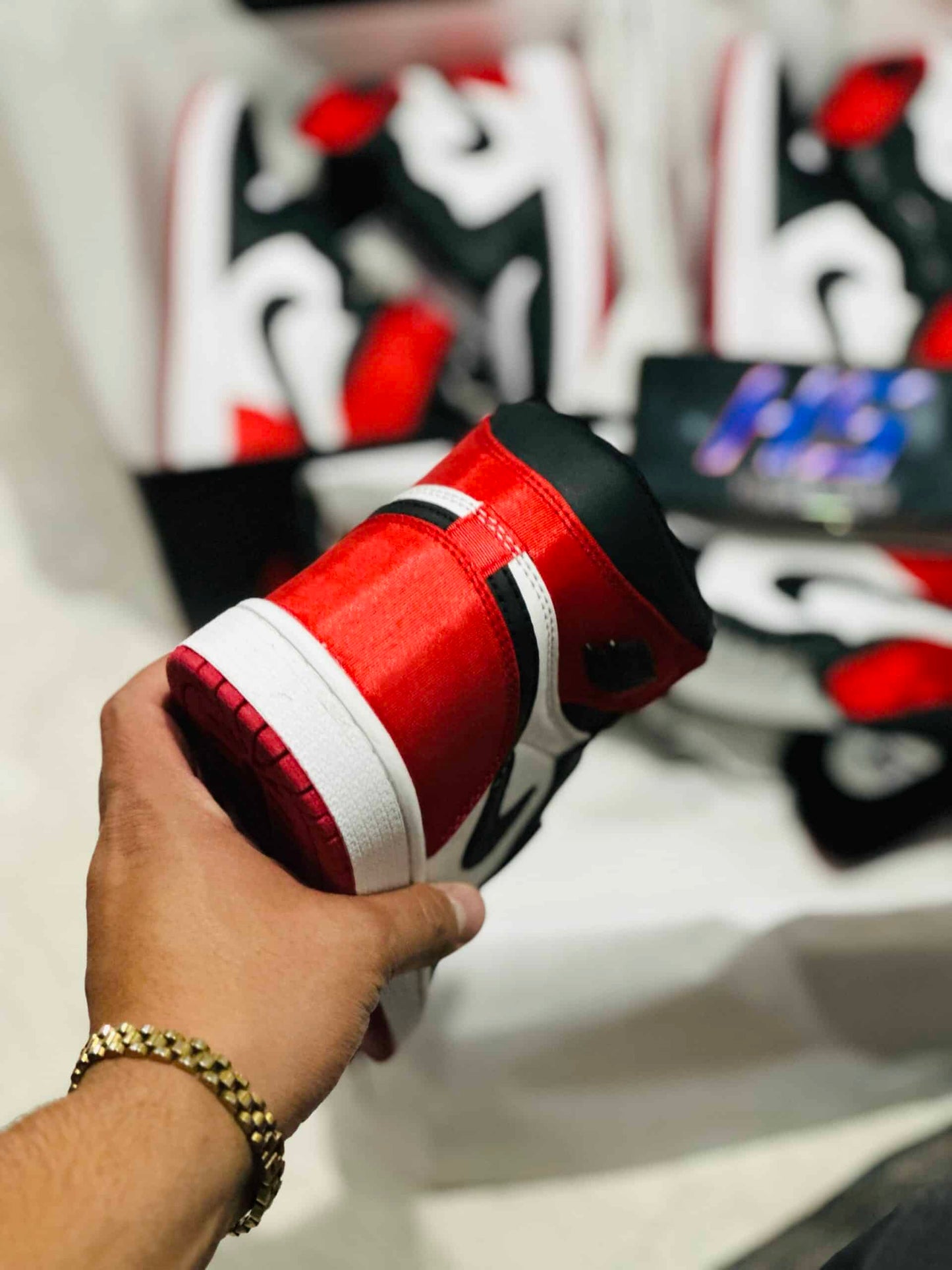 Jordan 1 Black Toe Satin