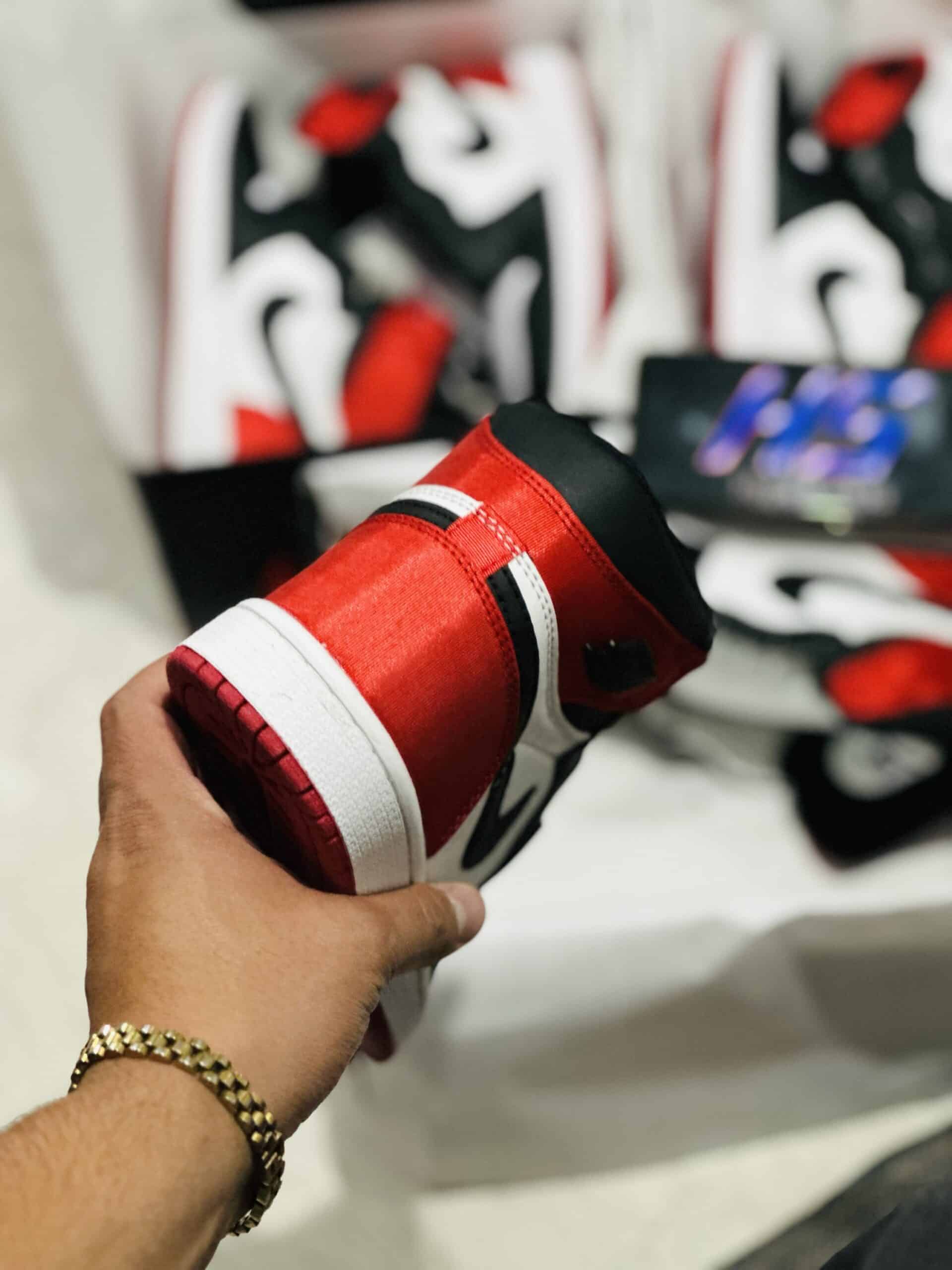 Jordan 1 Black Toe Satin